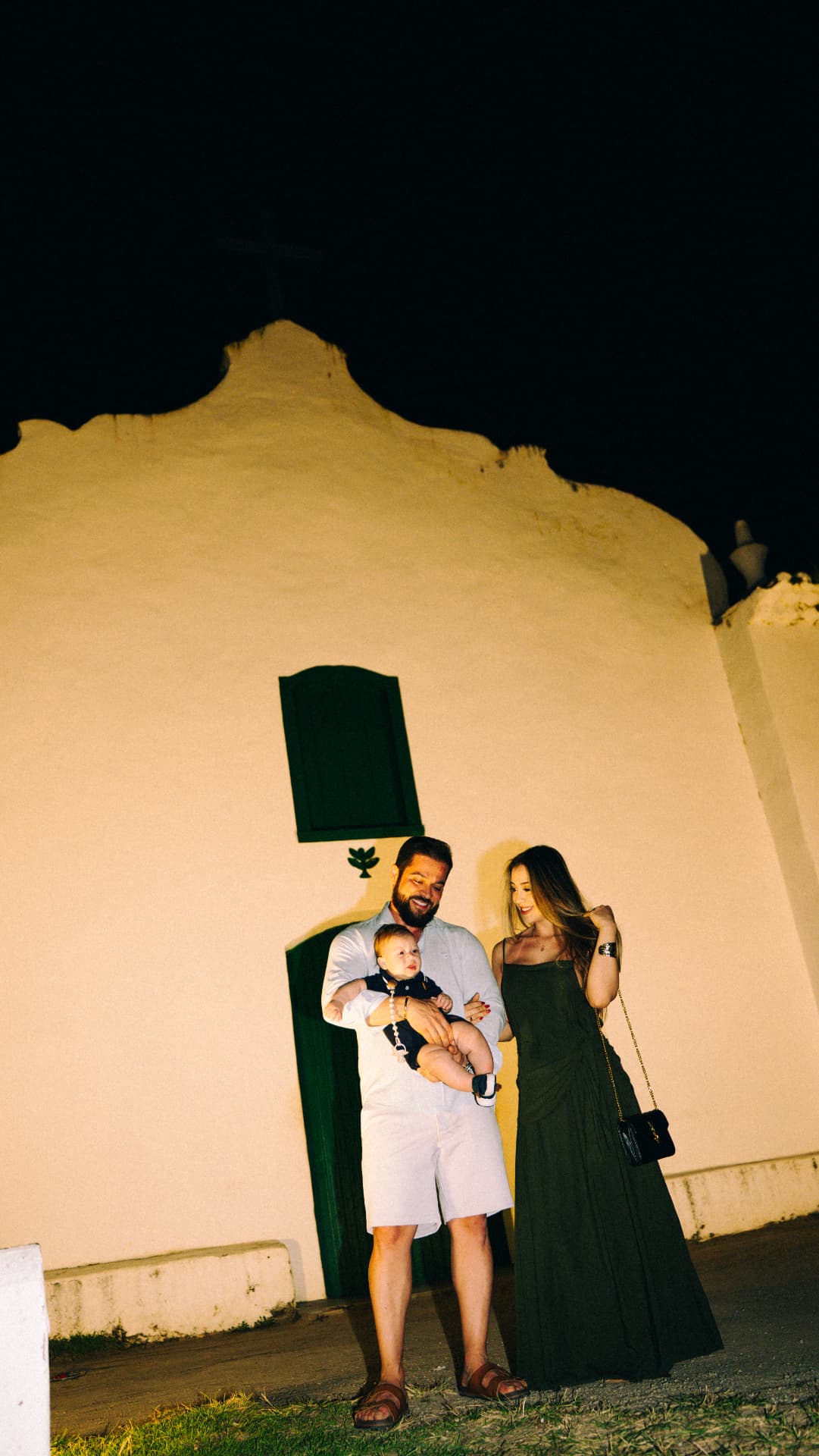 Pedro Alcântara com a esposa e o filho